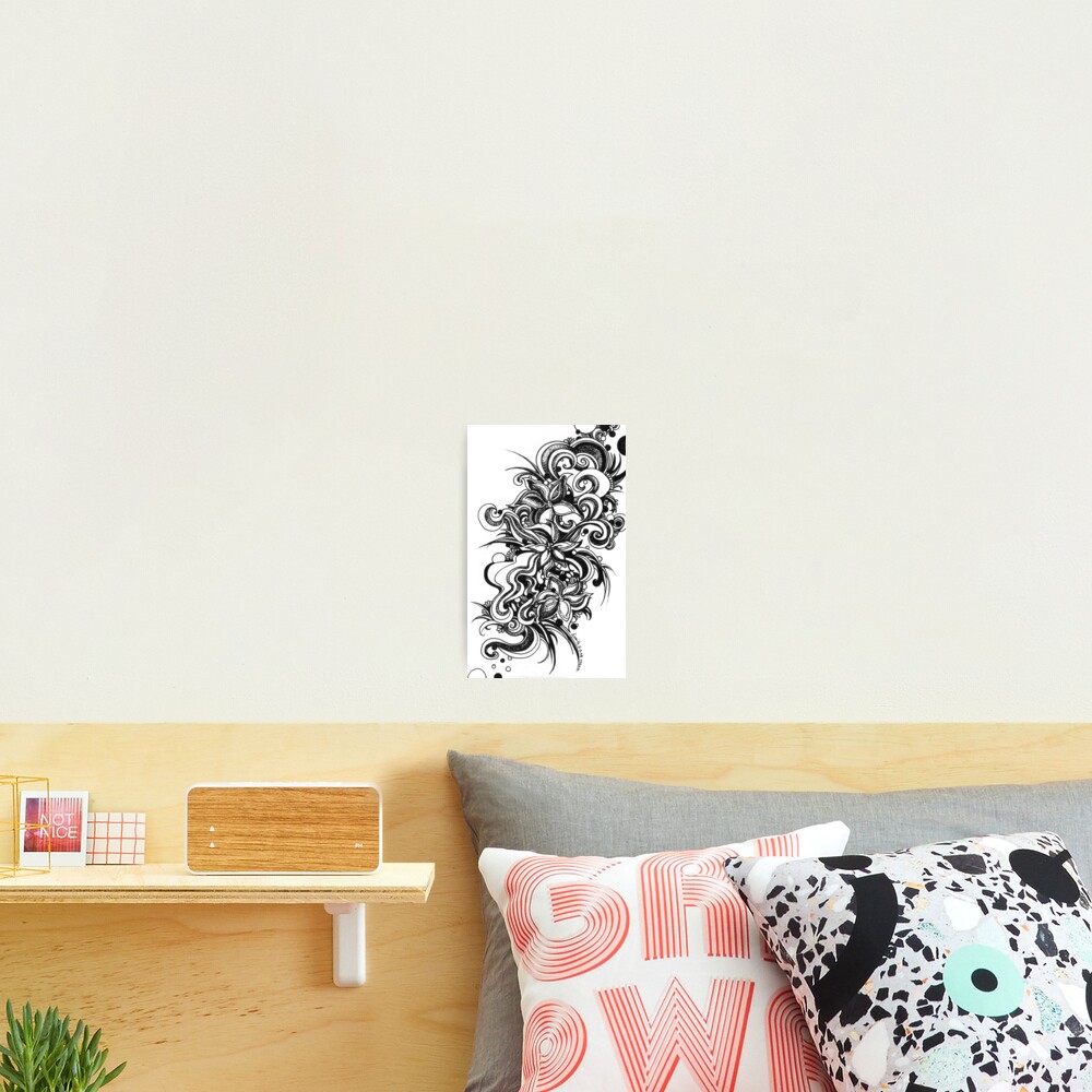 Stargazing, Ink Drawing Photographic Print