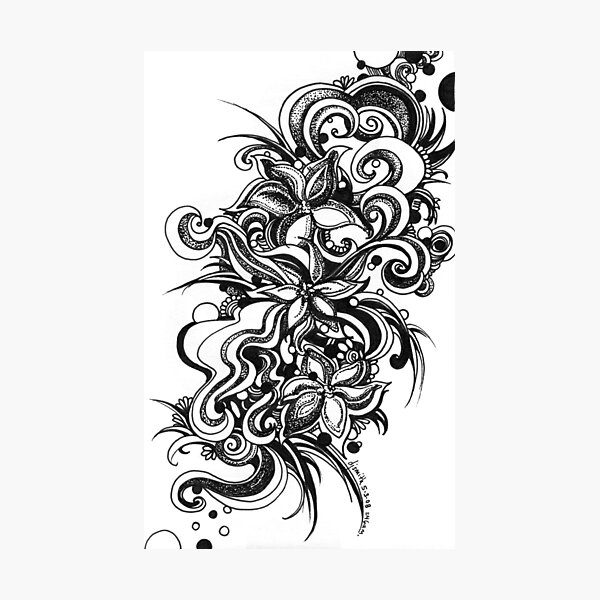 Stargazing, Ink Drawing Photographic Print