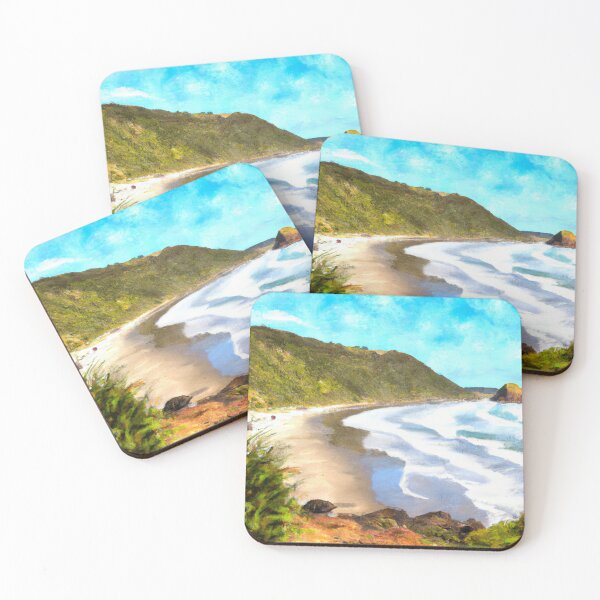 Item preview, "Sandy Beach" 2022 New Zealand print designed and sold by LocalArtGuy.