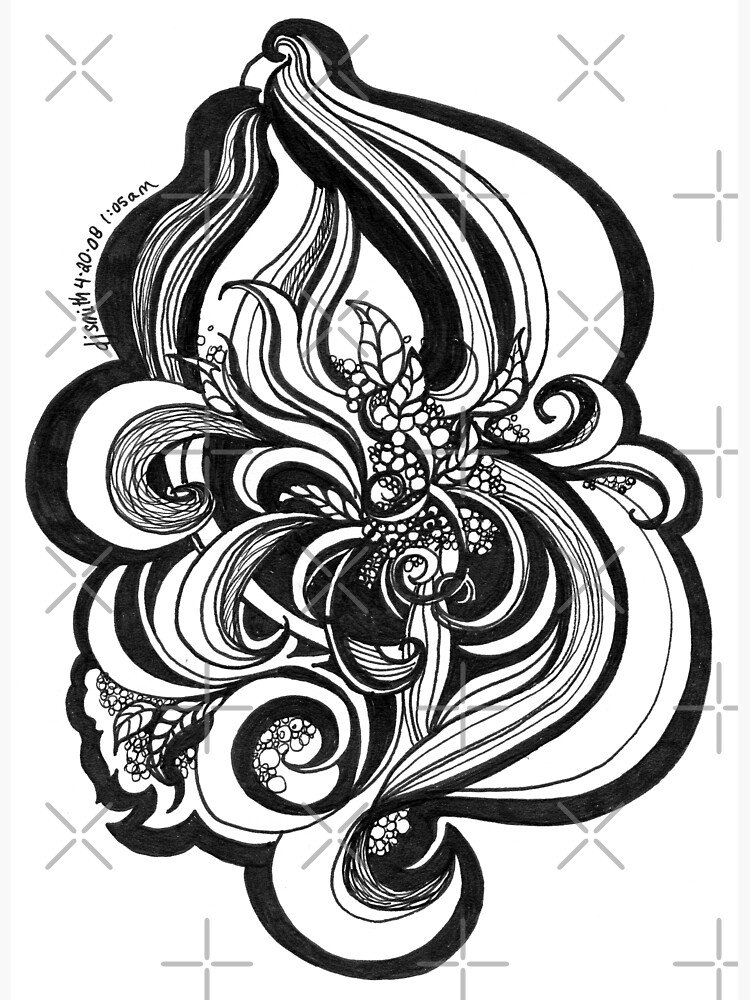 Thumbnail 3 of 3, Art Print, Verdure, Ink Drawing designed and sold by Danielle Scott.