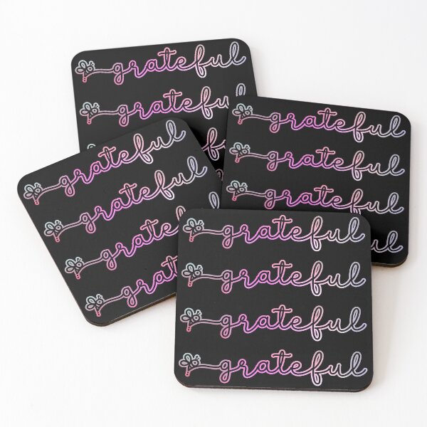 Item preview, Be Grateful Bee Pink Spectrum Glow Black Monoline Script Typography Inspirational Quote designed and sold by Cawaiico.