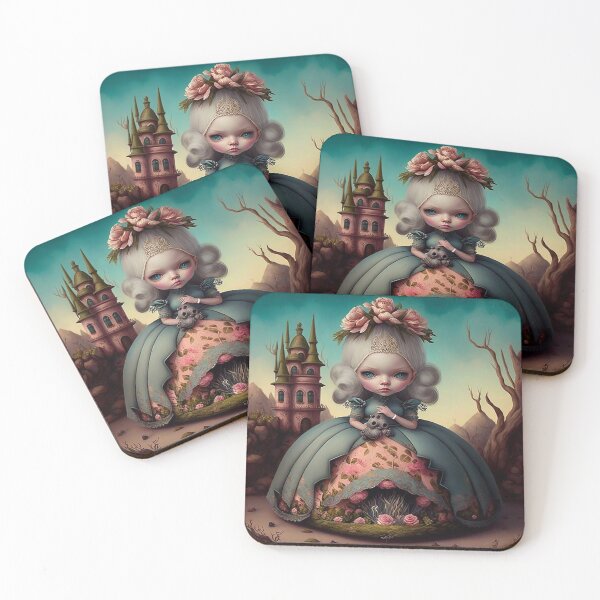 Item preview, Little devil doll girl in a surreal landscape designed and sold by ladarkepoque.