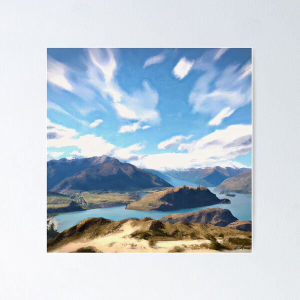 Item preview, Impresión "Lago Wānaka" 2022 Nueva Zelanda designed and sold by LocalArtGuy.