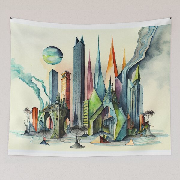 Item preview, Surrealist Cityscape III designed and sold by Red-Alien.