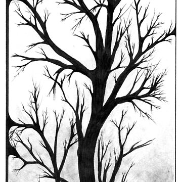 Artwork thumbnail, Winter's Bark, Ink Drawing by djsmith70