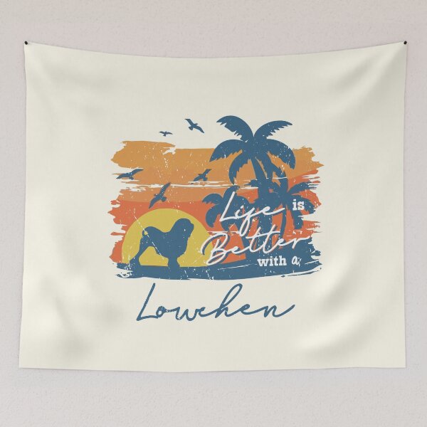 Item preview, Life is Better With Lowchen Beach Sunset Retro Vintage designed and sold by rafaeltto.