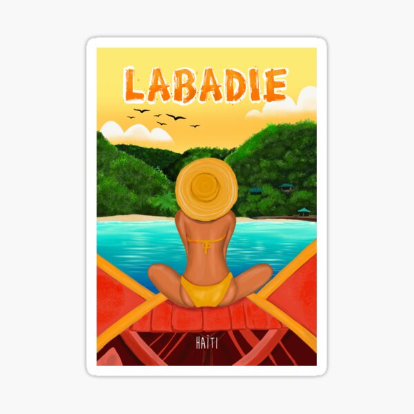 Labadie Haiti Travel Poster Sticker