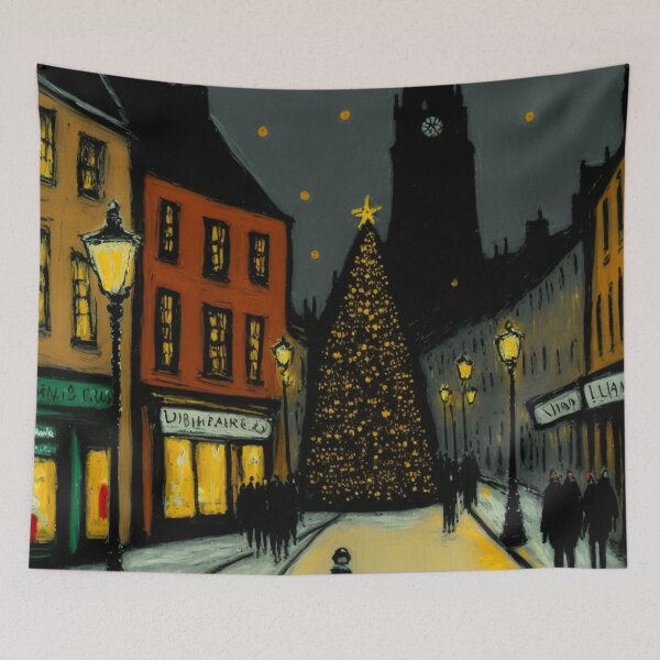 Item preview, CHRISTMAS SCENE PAINTING Midjourney AI art designed and sold by davidjulie.