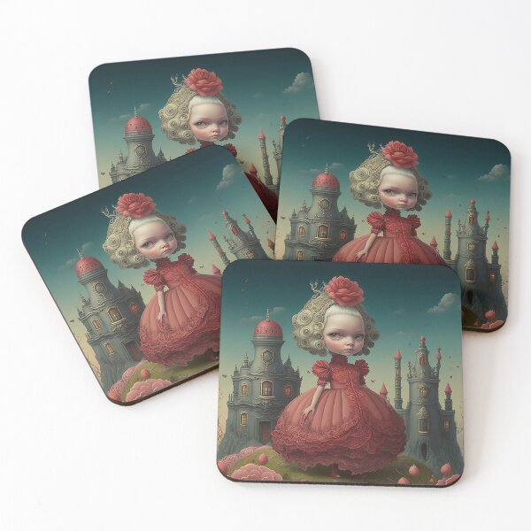 Item preview, Little devil doll girl in a surreal landscape designed and sold by ladarkepoque.