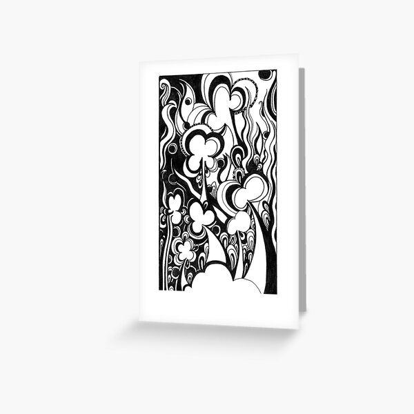 Lucky, Ink Drawing Greeting Card