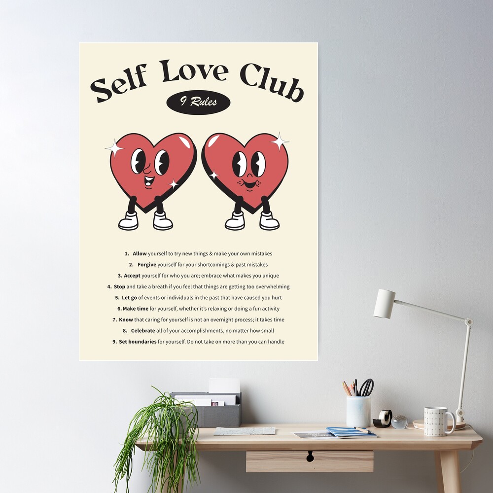 Love You Trendy Wall Art Print, Cute Apartment Decor Aesthetic Poster,  Funny Quote Wall Art Preppy Y2k Room Decor for Teens, Room Essentials 