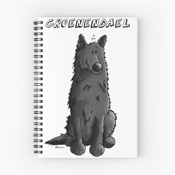 Item preview, Happy Groenendael Dog Cartoon  designed and sold by modartis.