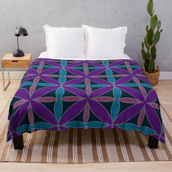 Item preview, Fuchsia Aqua Pink Geometric textured designed and sold by Jane Izzy Designs.