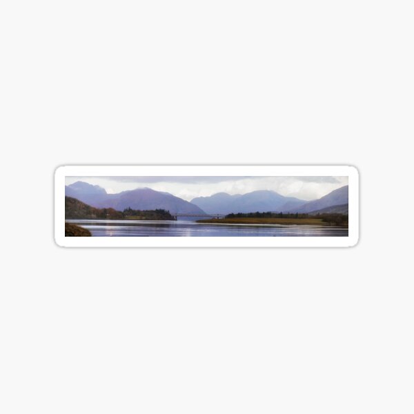 Landscape Ballachulish Bridge Ardgour Glencoe Lochaber Scotland  Sticker