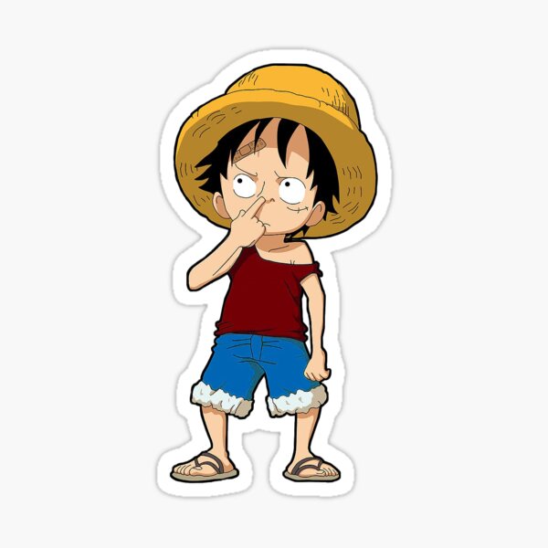 Stickers One Piece - Luffy & Law - chapeau de paille - garçon