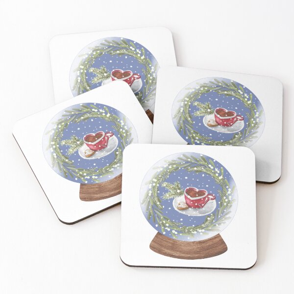 Item preview, Snow Globe Winter Drinks 5 designed and sold by TasimaDesign.