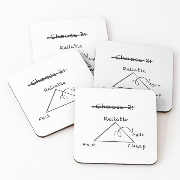 Item preview, Agile Project Management Triangle w/ black font - Funny Occupation Gift Ideas designed and sold by vystudio.