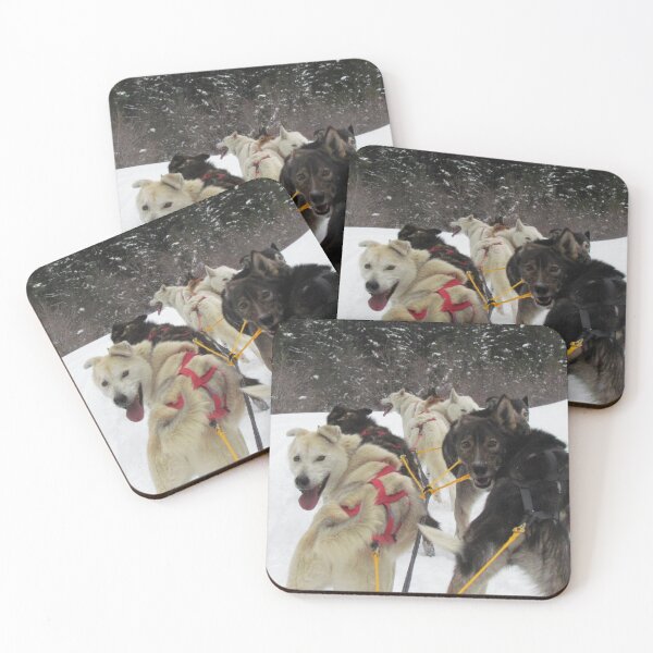 Item preview, Beautiful Huskies During A Winter Sleigh designed and sold by evaszabo.