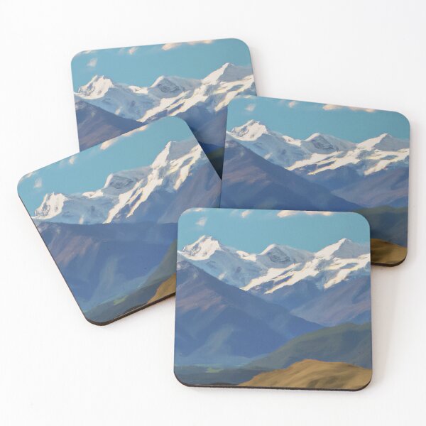 Item preview, "High Alps" 2022 New Zealand print designed and sold by LocalArtGuy.