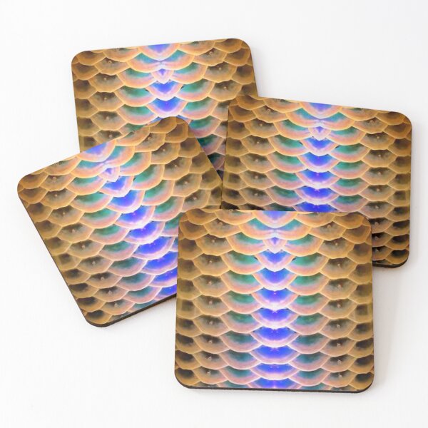 Item preview, Arowana Scale Pattern Blue Green and Gold designed and sold by Artistability.