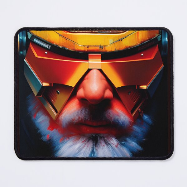 Item preview, realistic close up portrait of cyber punk cyborg style deegital art wallpaper fantasy futuristic modern art vibrant color designed and sold by Design Repo.