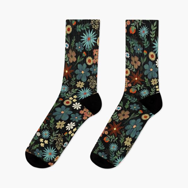 Item preview, Pretty Colorful Ditsy Floral Black Design designed and sold by NdesignTrend.