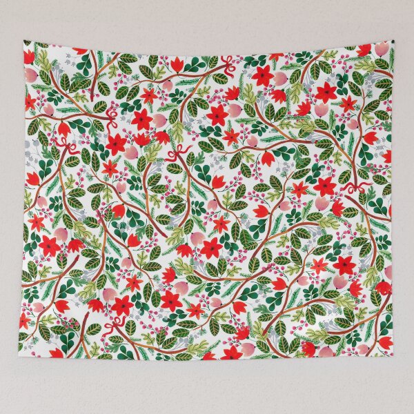 Item preview, Christmas Floral Pattern designed and sold by artiisan.
