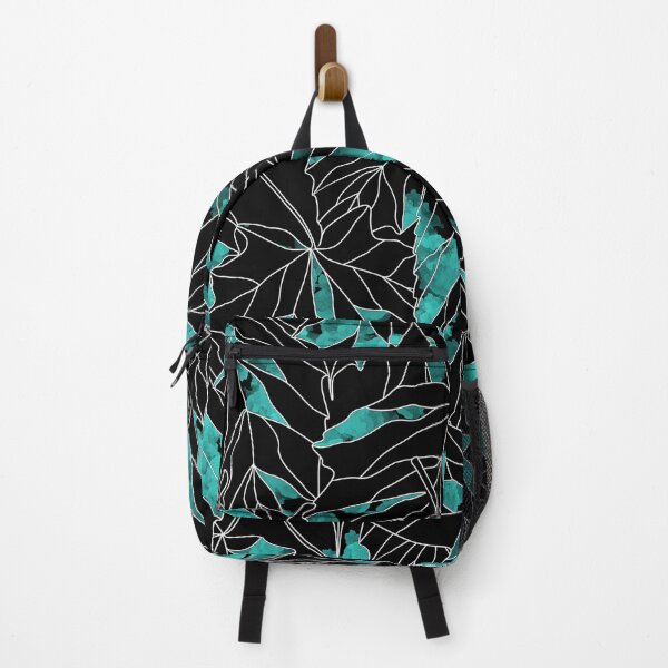 Item preview, Teal and Black Colored Leaf Patterns designed and sold by bloodberi.