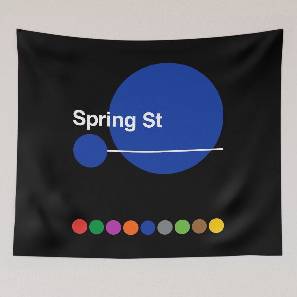 Item preview, Spring Street, Hudson Square, SoHo, Lower Manhattan, New York Subway designed and sold by ClickForMore.