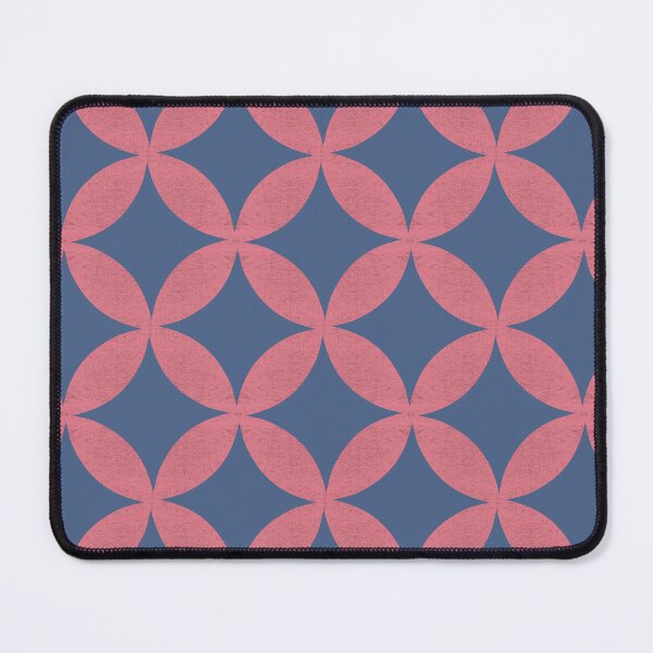 Item preview, Retro Coral Pink Cyan Geometric Pattern designed and sold by Jane Izzy Designs.
