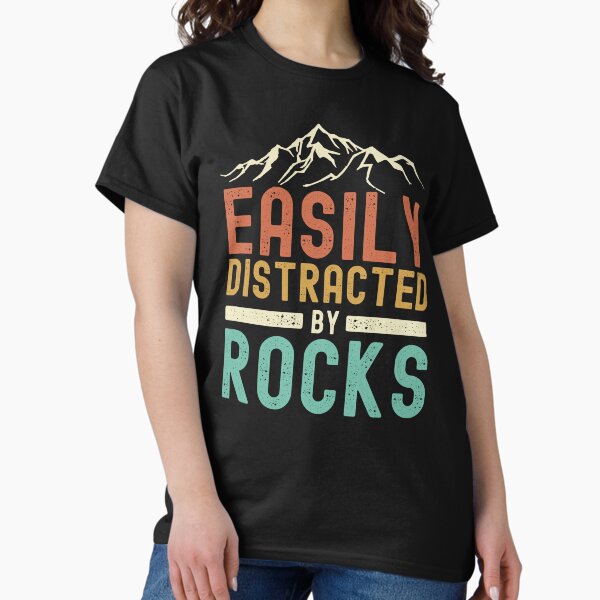 Aperçu de l'œuvre Facilement distrait par les rochers (cadeau pour géologue et professeur de géologie) créée et vendue par i-longmanshop.
