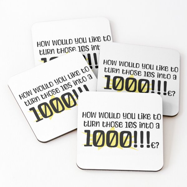 Item preview, How would you like to turn those 10$ into a 1000!!!c? (in Black) designed and sold by Cavemen.