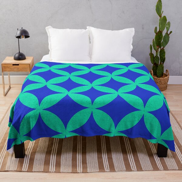 Item preview, Retro Green Blue Geometric Pattern designed and sold by Jane Izzy Designs.