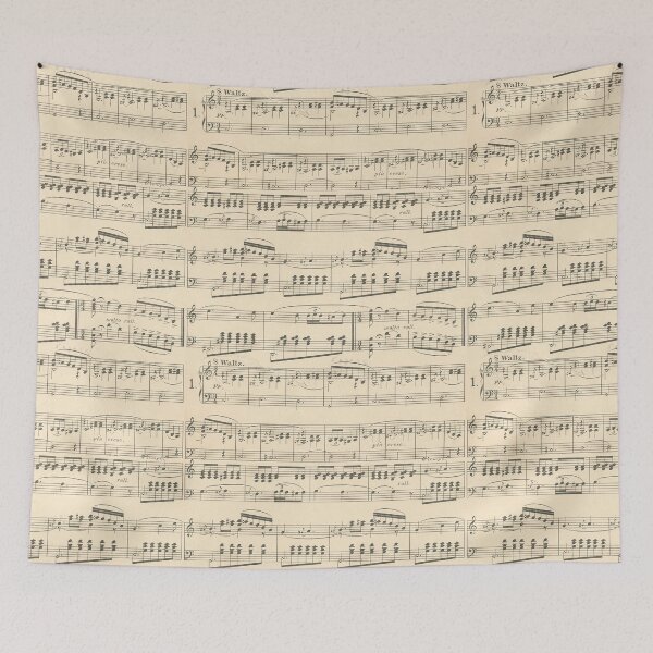 Item preview, Slightly aged distressed waltz musical note page one designed and sold by Trinket-Trickster.