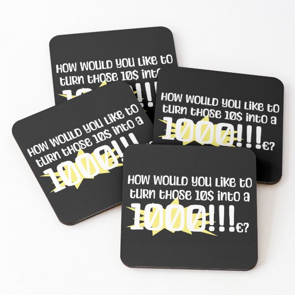 Item preview, How would you like to turn those 10$ into a 1000!!!c? (in White) designed and sold by Cavemen.