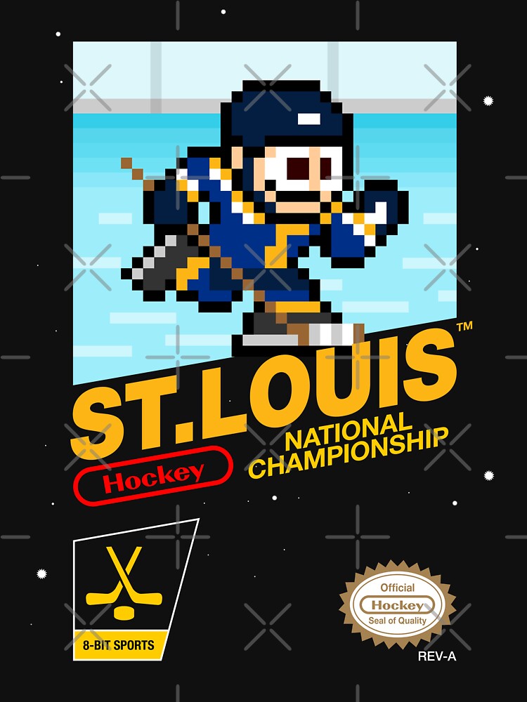 St. Louis Blues (8-bit Retro Pixel Art Videogame Cart) Essential T-Shirt  for Sale by TheArmorsmith