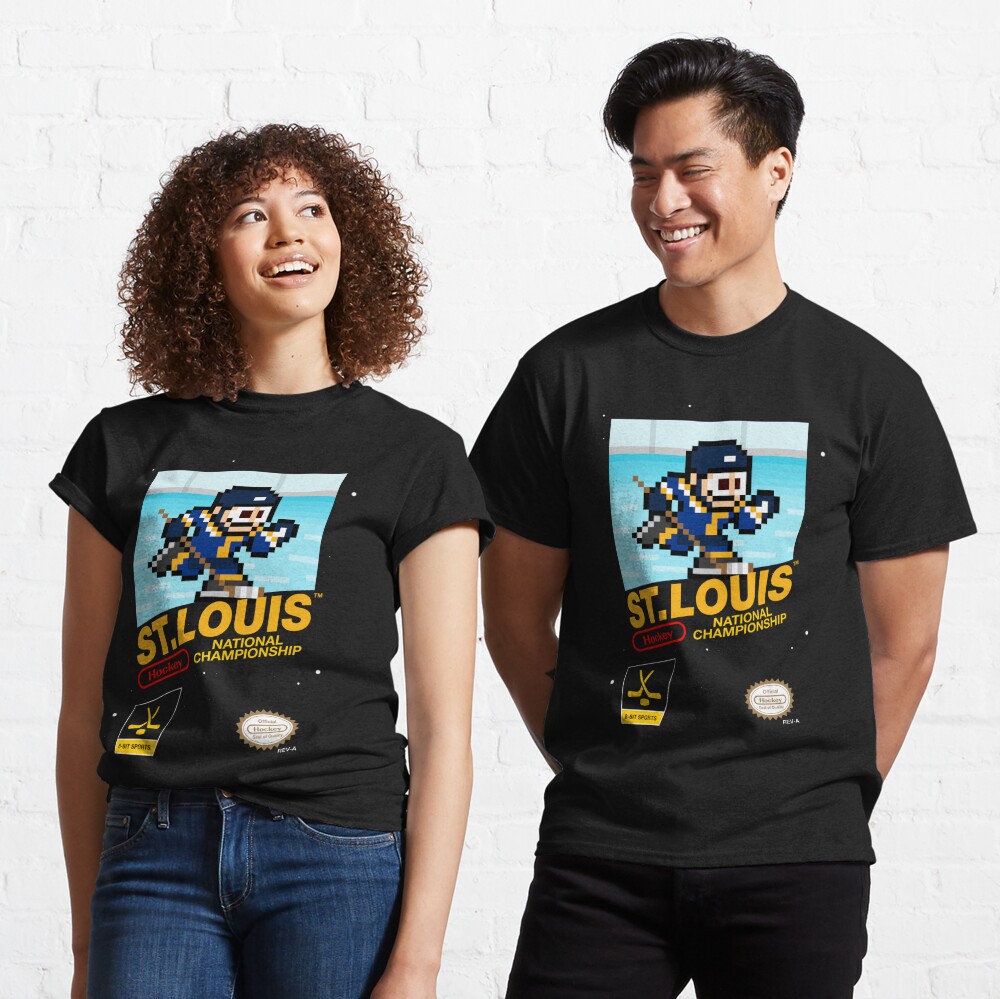 St. Louis Blues (8-bit Retro Pixel Art Videogame Cart) Essential T-Shirt  for Sale by TheArmorsmith