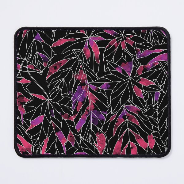 Item preview, Pink and Black Colored Leaf Patterns designed and sold by bloodberi.