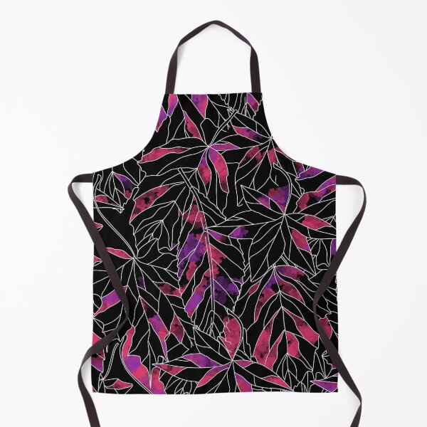 Item preview, Pink and Black Colored Leaf Patterns designed and sold by bloodberi.