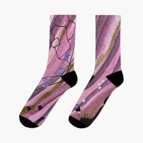 Item preview, Beautiful nature landscape, pink purple watercolor abstract designed and sold by anaozzart.