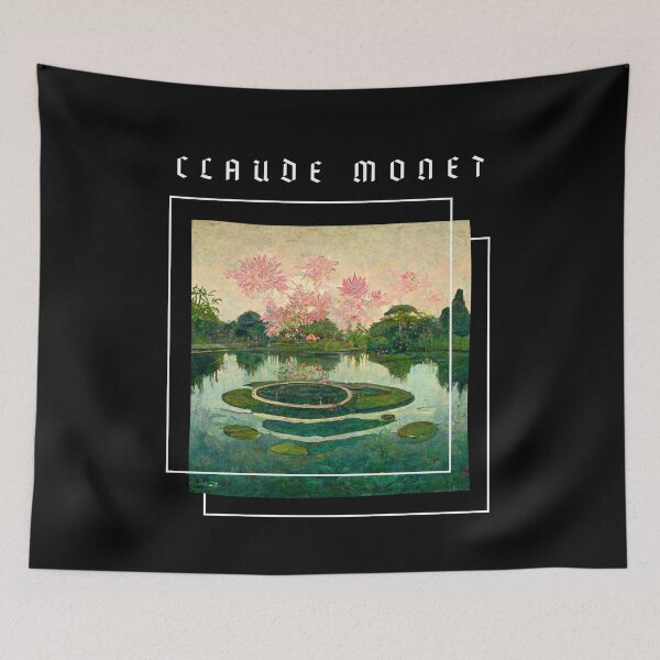Item preview, Water Lillies Monet -Claude Monet Art Remake Design designed and sold by CandyDroidMerch.