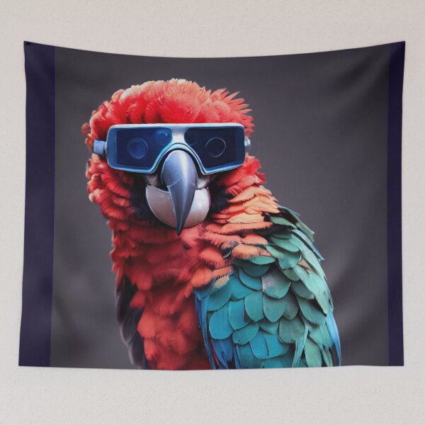 Item preview, Pirate Macaw Cyberpunk Anthropomorphic designed and sold by MimozaStudio.