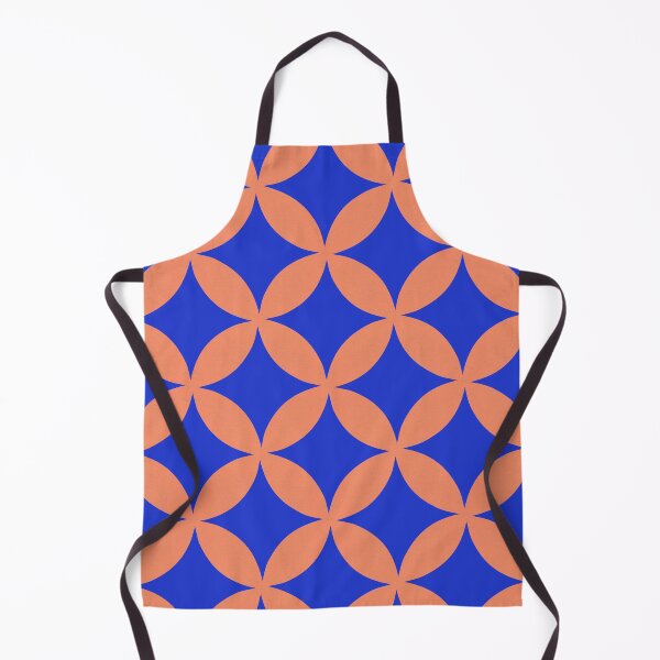 Item preview, Retro Blue Orange Geometric Pattern designed and sold by Jane Izzy Designs.