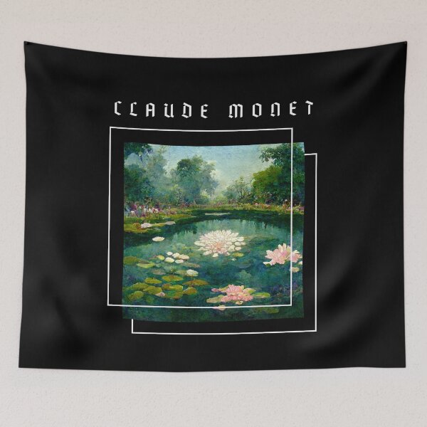 Item preview, Water Lillies Monet -Claude Monet Art Remake Design designed and sold by CandyDroidMerch.