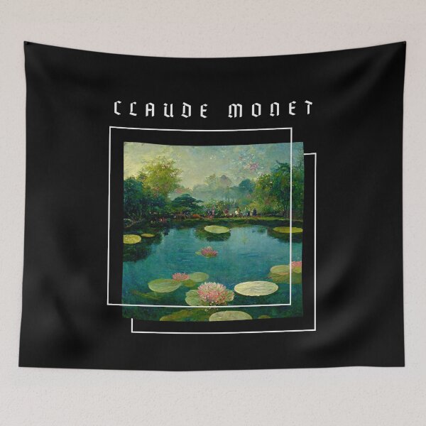 Item preview, Water Lillies Monet -Claude Monet Art Remake Design designed and sold by CandyDroidMerch.