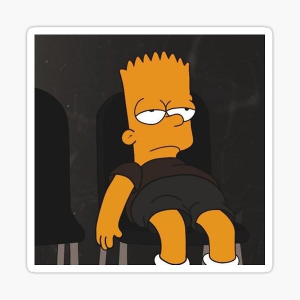 Sad Bart Simpson Stickers for Sale