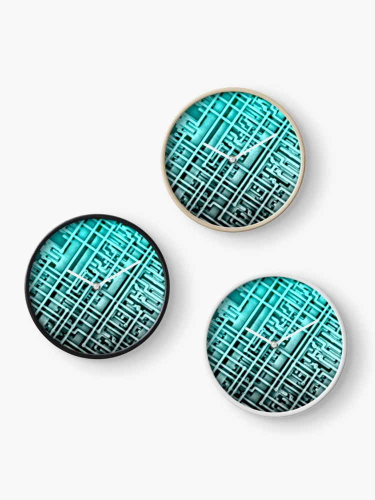 Thumbnail 3 of 4, Clock, Microchip Pattern designed and sold by Artistability.