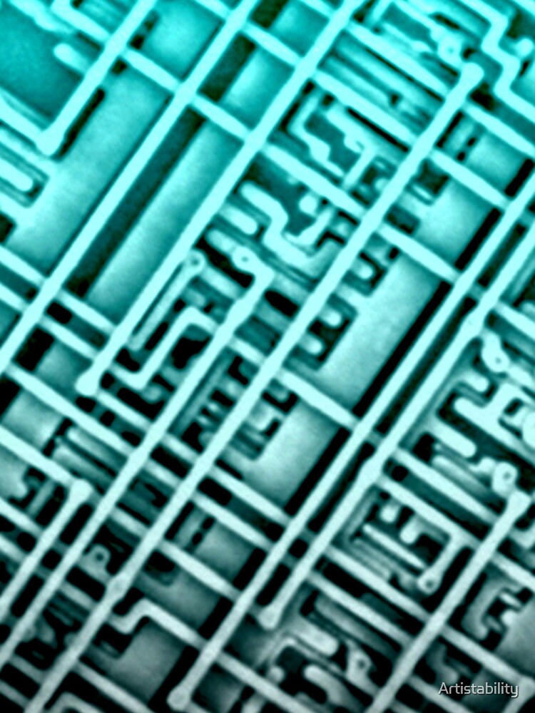 Thumbnail 4 of 4, iPhone Case, Microchip Pattern designed and sold by Artistability.