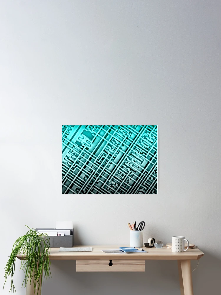 Thumbnail 2 of 3, Poster, Microchip Pattern designed and sold by Artistability.