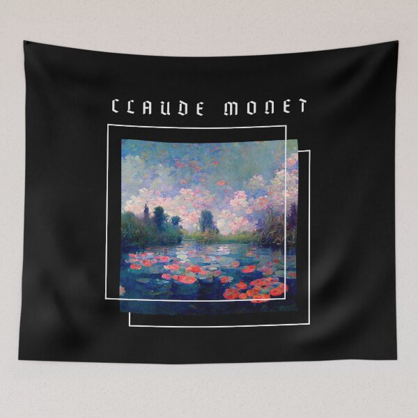 Item preview, Water Lillies Monet -Claude Monet Art Remake Design designed and sold by CandyDroidMerch.